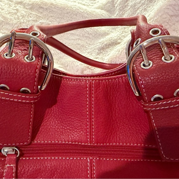 TignanelloNWT True Red Pebbled Leather Handbag and matching Wallet 8x10 - Picture 7 of 12